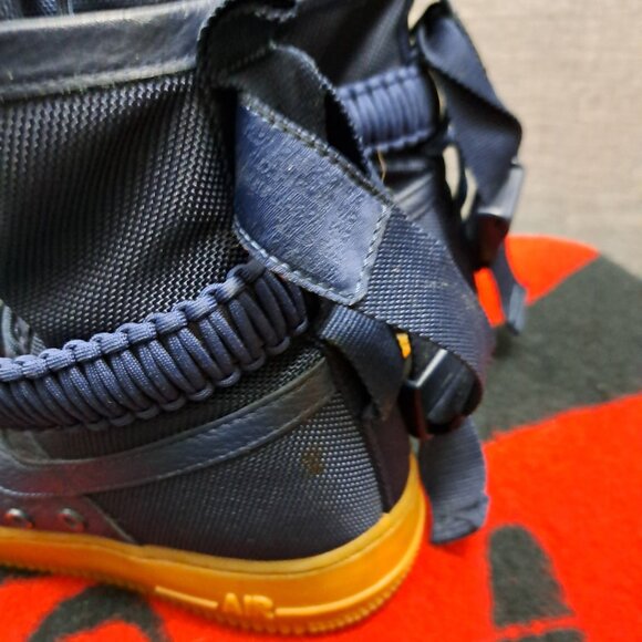SIZE 7.5 NIKE 2016 SF AF1 AIR FORCE 1 SPECIAL FEILD 864024 400 MEN NAVY - Picture 5 of 12